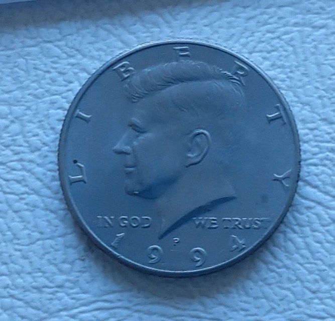 1994 P half dollar pre owned circulated, volgnr 71, Ophalen of Verzenden, Noord-Amerika, Losse munt
