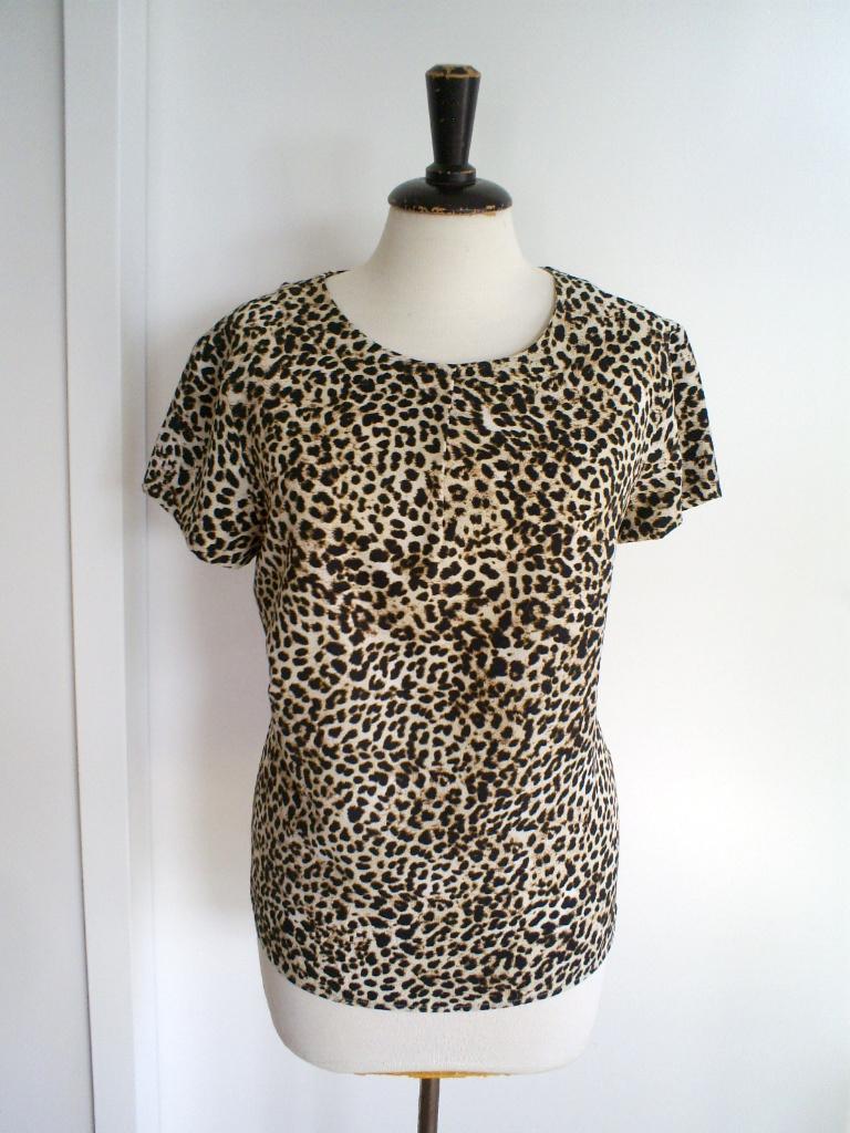 PURDEY blouse top mt. 38 __ met dierprint, Maat 38/40 (M), Verzenden, Beige, Zo goed als nieuw