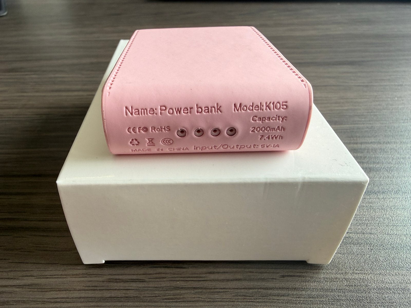 Mini Powerbank sleutelhangers - Roze en Zwart (2000mAh), Ophalen, Nieuw