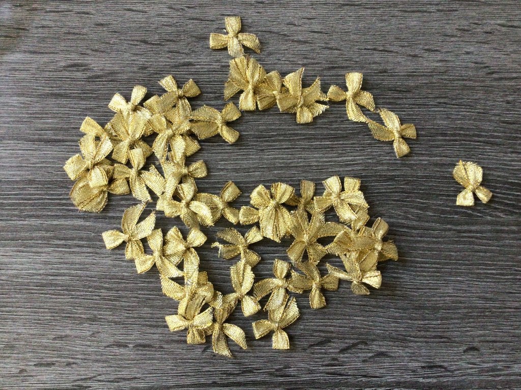 Aanbieding 50 kleune gouden strikjes voor € 3,50, Verzenden, Nieuw, Applicatie