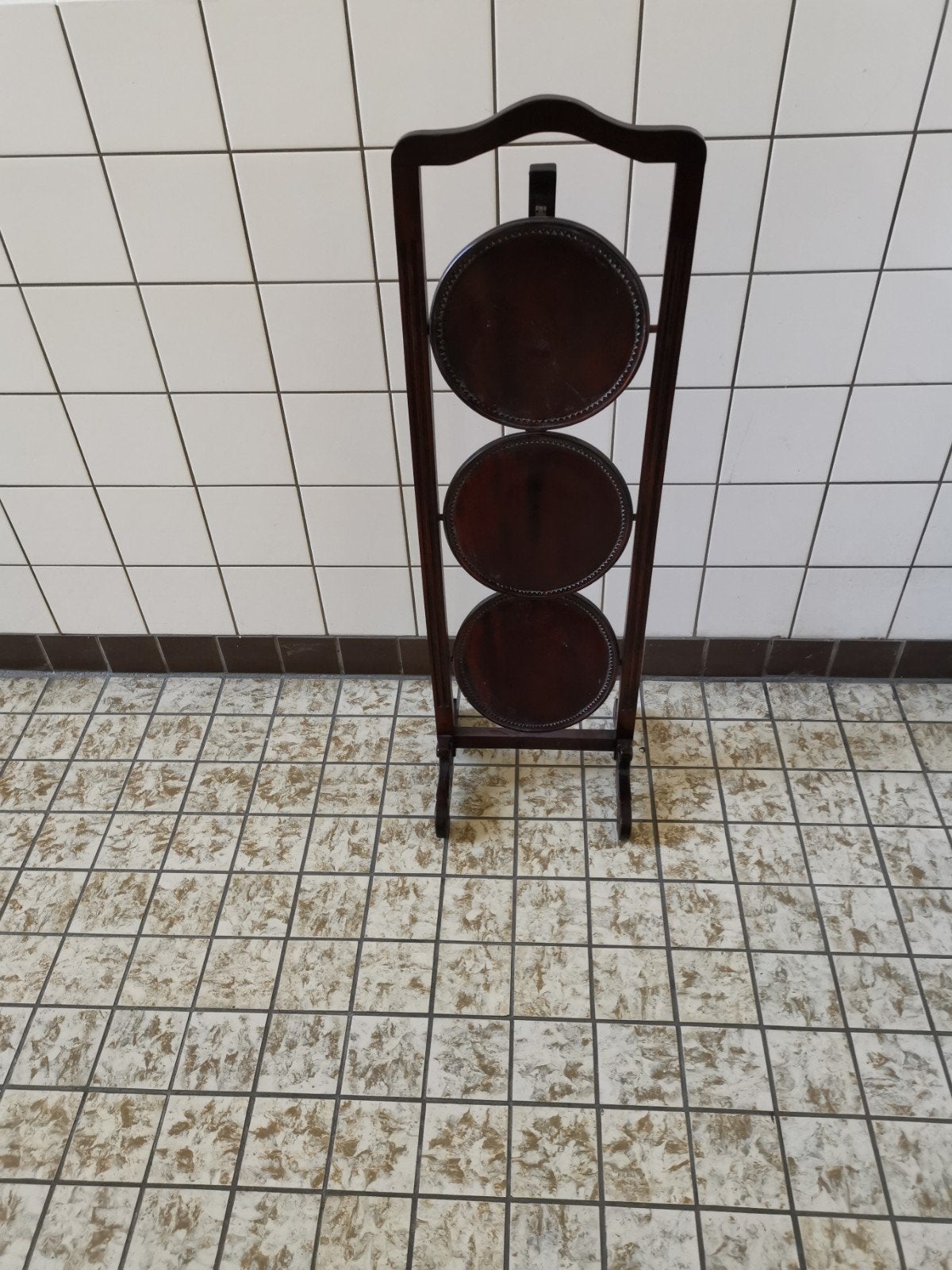 mahonie houten plantenstandaard, Huis en Inrichting, Ophalen, Gebruikt