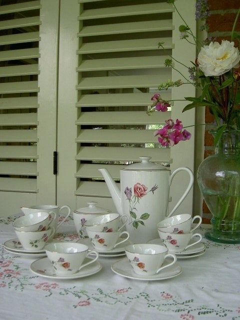 Frans koffieservies Luneville, Ophalen of Verzenden
