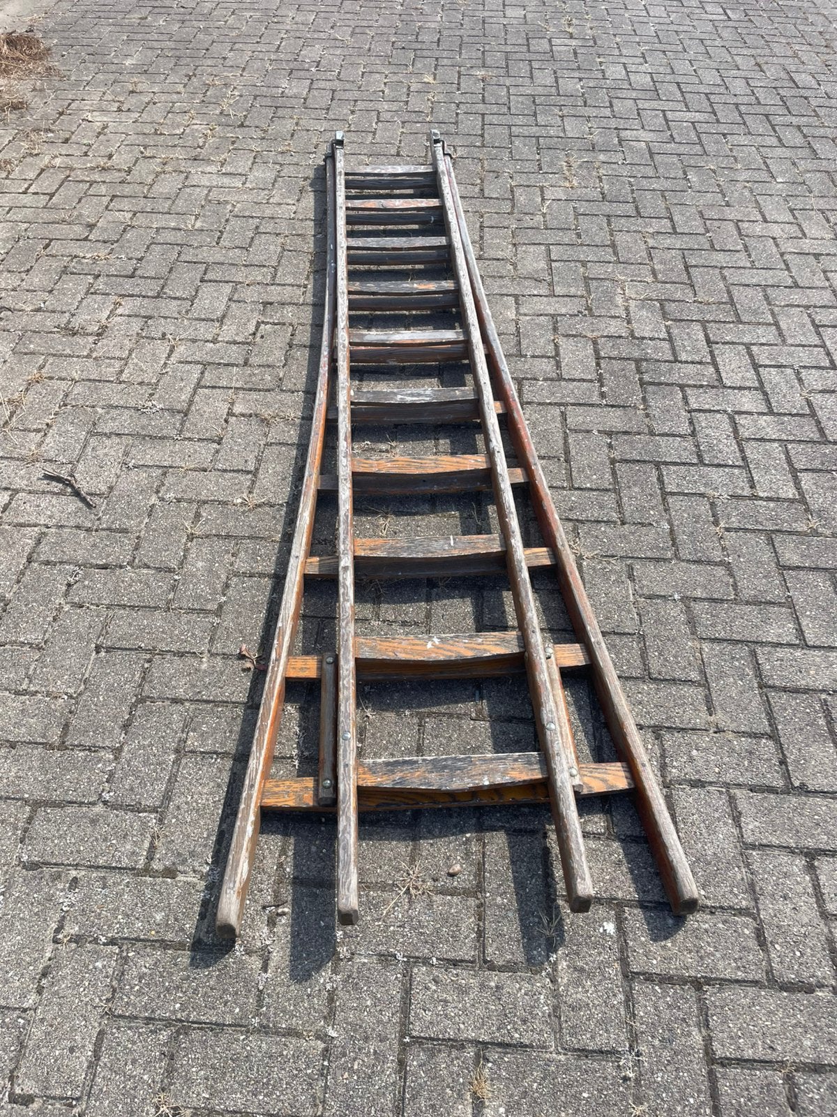 Houten ladders, Doe-het-zelf en Verbouw, Ladders en Trappen, Gebruikt, Ophalen of Verzenden, Ladder, Opvouwbaar of Inschuifbaar