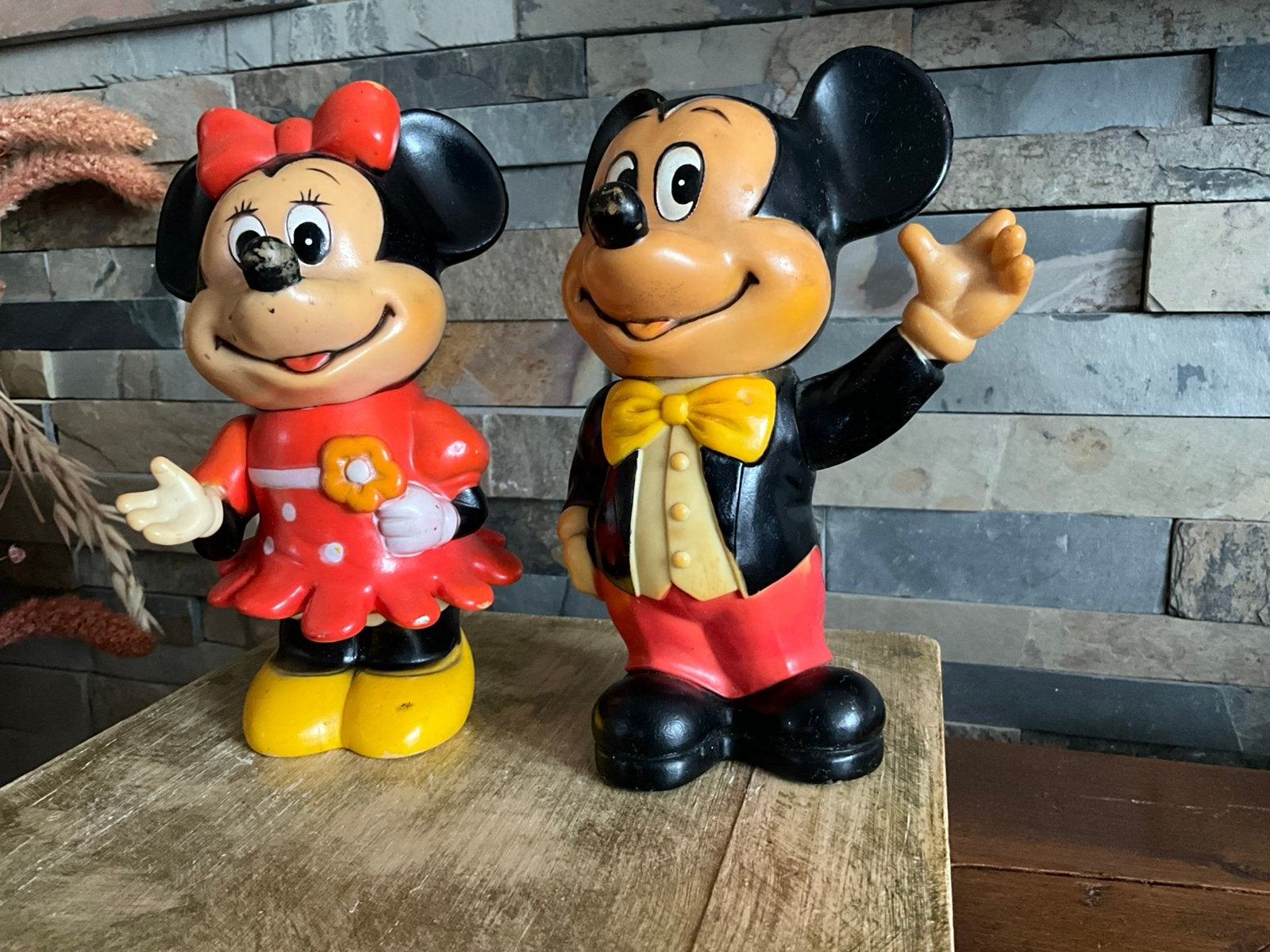 Vintage spaarpotten Mickey en Minnie Mouse Walt Disney korea, Ophalen of Verzenden