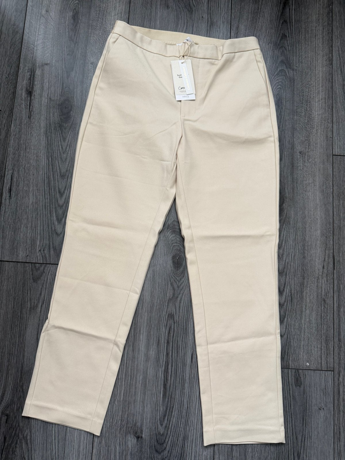 Nieuwe Mango Broek - Maat 38, Maat 38/40 (M), Beige, Nieuw, Ophalen of Verzenden