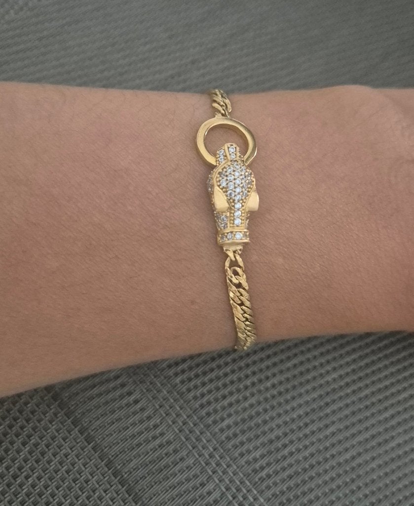Gouden 18 karaat armband, Met edelsteen, Ophalen of Verzenden, Zo goed als nieuw, Goud