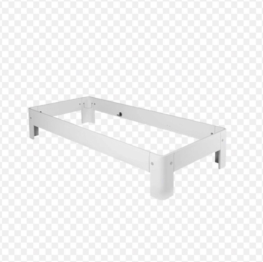 AUPING 90 X 200, WIT, NETTE STAAT, INCL. VERSTELB. SPIRAAL, Ophalen, Eenpersoons, Wit, Metaal