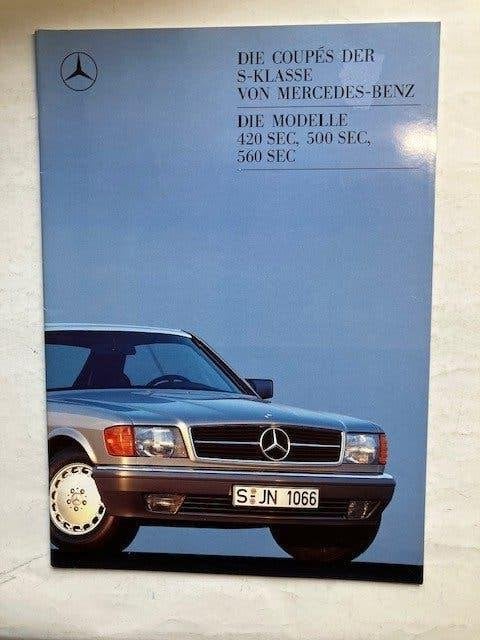 Mercedes-Benz   S-Klasse Coupé   Brochure   (Duits, 08/1987), Ophalen of Verzenden, Zo goed als nieuw, Mercedes