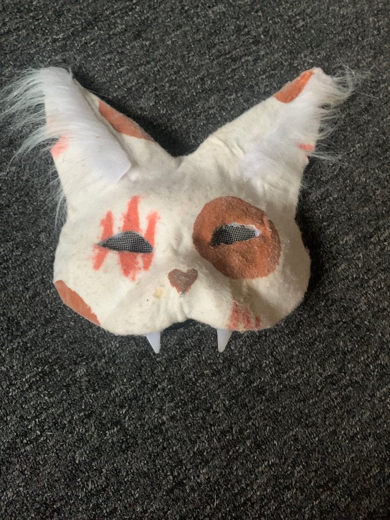 Therian mask, Handgemaakt, Dieren, Nieuw, Meerkleurig