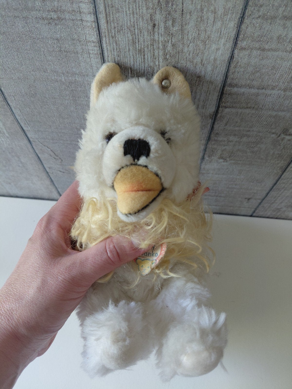 Witte Keeshond Steiff Cosy Blanko, Ophalen of Verzenden, Zo goed als nieuw, Overige typen