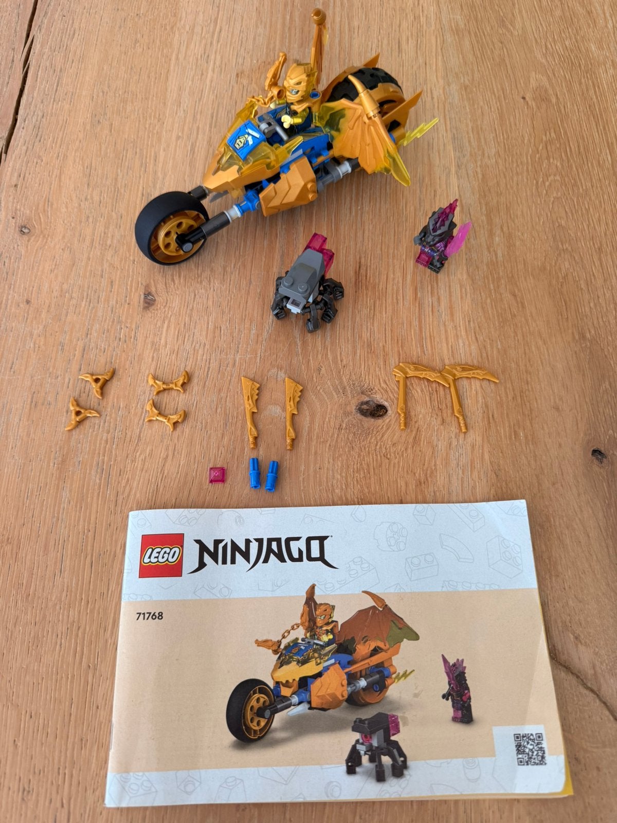 Lego Ninjago Jay’s gouden dranken motor 71768, Lego, Ophalen of Verzenden, Zo goed als nieuw, Compleet