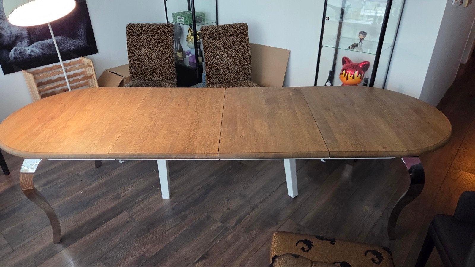 Foto 5 van Uitschuifbare eettafel ovaal eikenhout