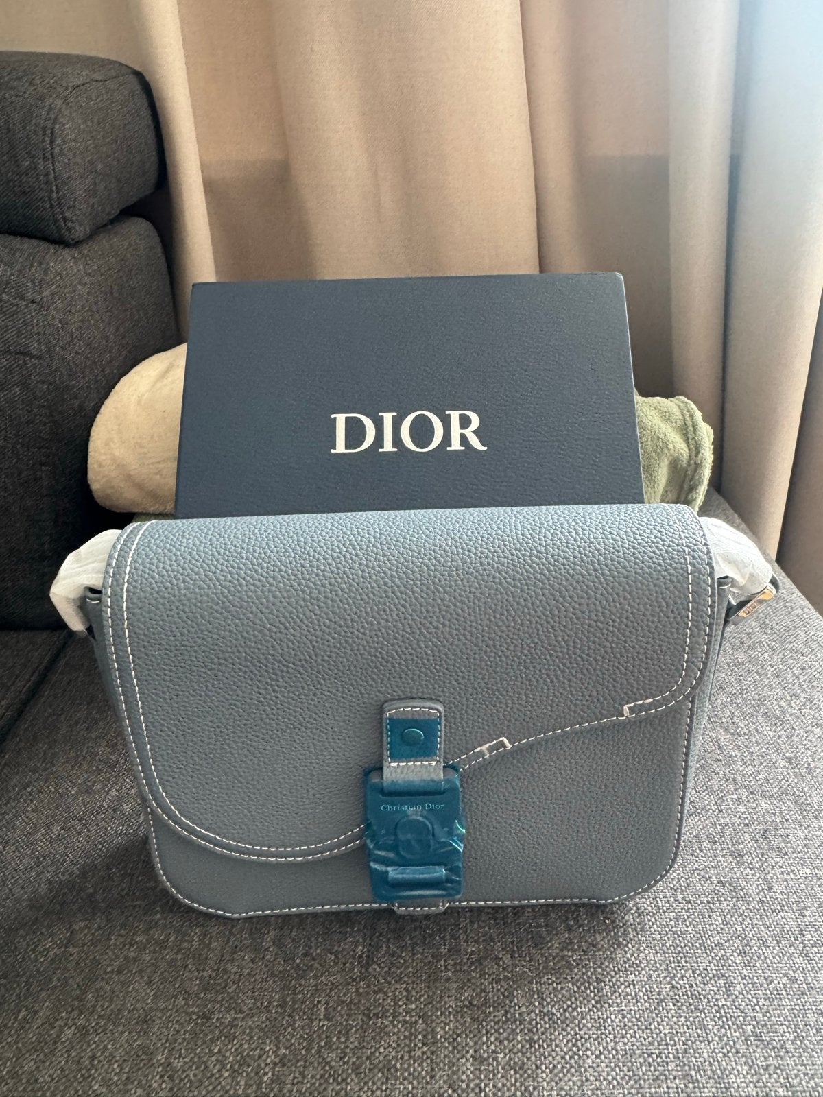 Dior Saddle bag schoudertas - grijs, Ophalen of Verzenden, Nieuw, Grijs