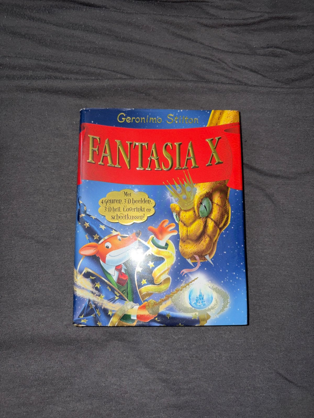 Geronimo Stilton - Fantasia X (met geuren en 3D-bril), Ophalen of Verzenden, Zo goed als nieuw, Fictie