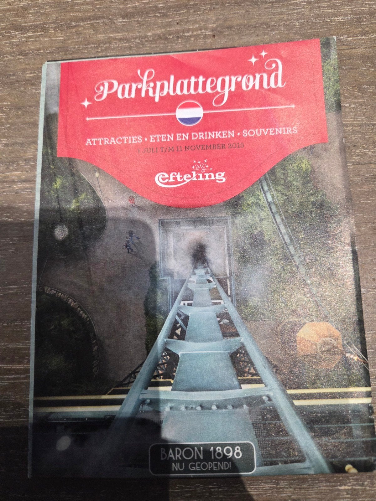 Efteling Parkplattegrond 2015 - Baron 1898, Ophalen of Verzenden