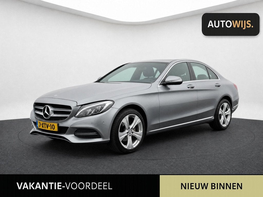 Mercedes-Benz C-klasse 180 Lease Edition|NAVI|LM-VELG|LED|NL, Auto's, Gebruikt, Bedrijf, Handgeschakeld, Automatische klimaatregeling