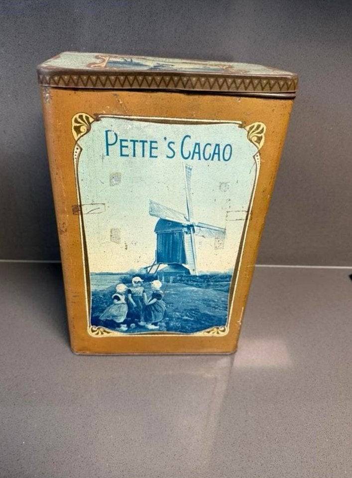 Zeldzaam Pette cacao blik, Verzamelen, Blikken, Ophalen of Verzenden, Zo goed als nieuw, Overige
