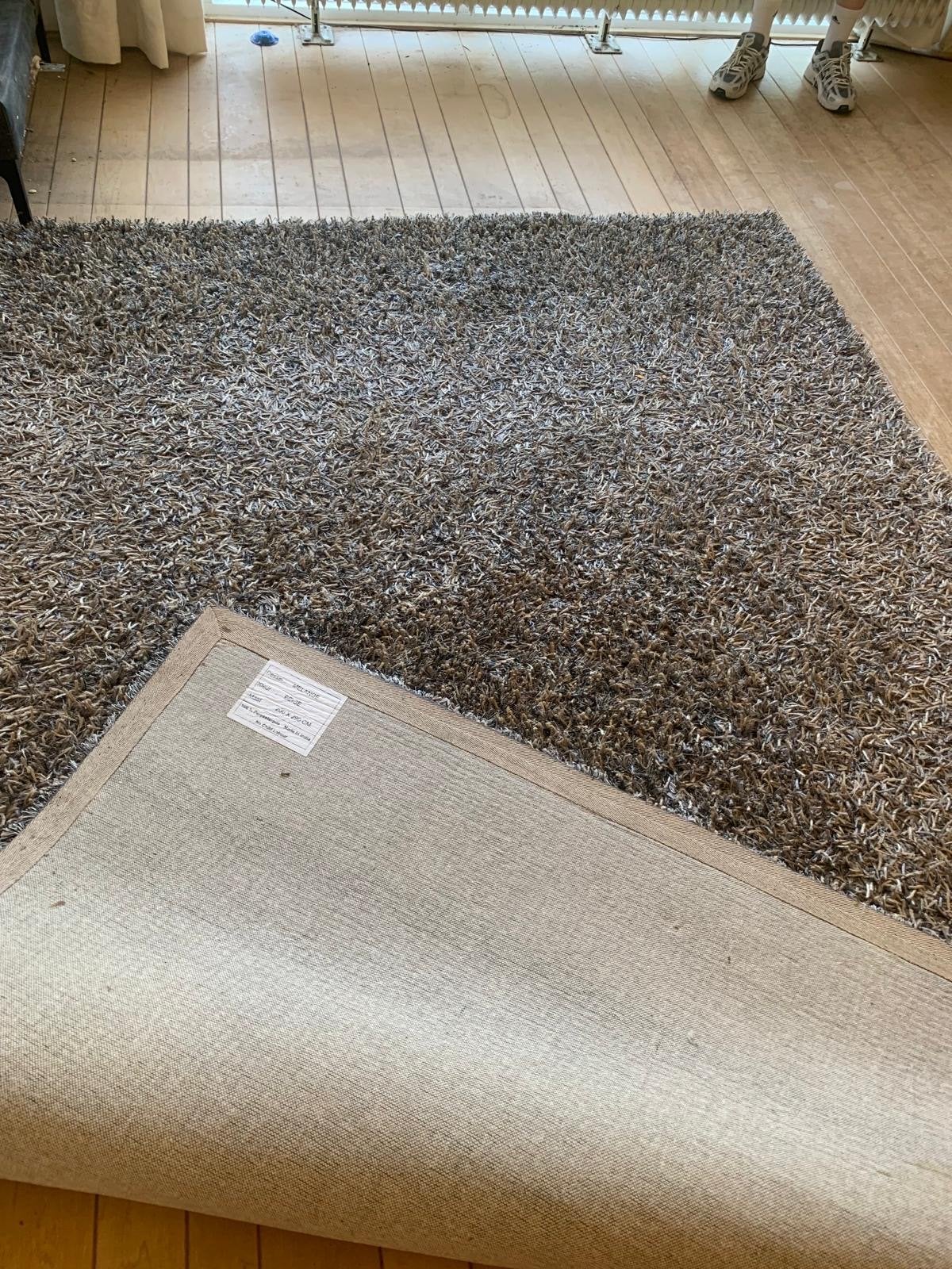 Groot beige gemeleerd tapijt - 200x290 cm, Ophalen, Gebruikt, 200 cm of meer, Bruin