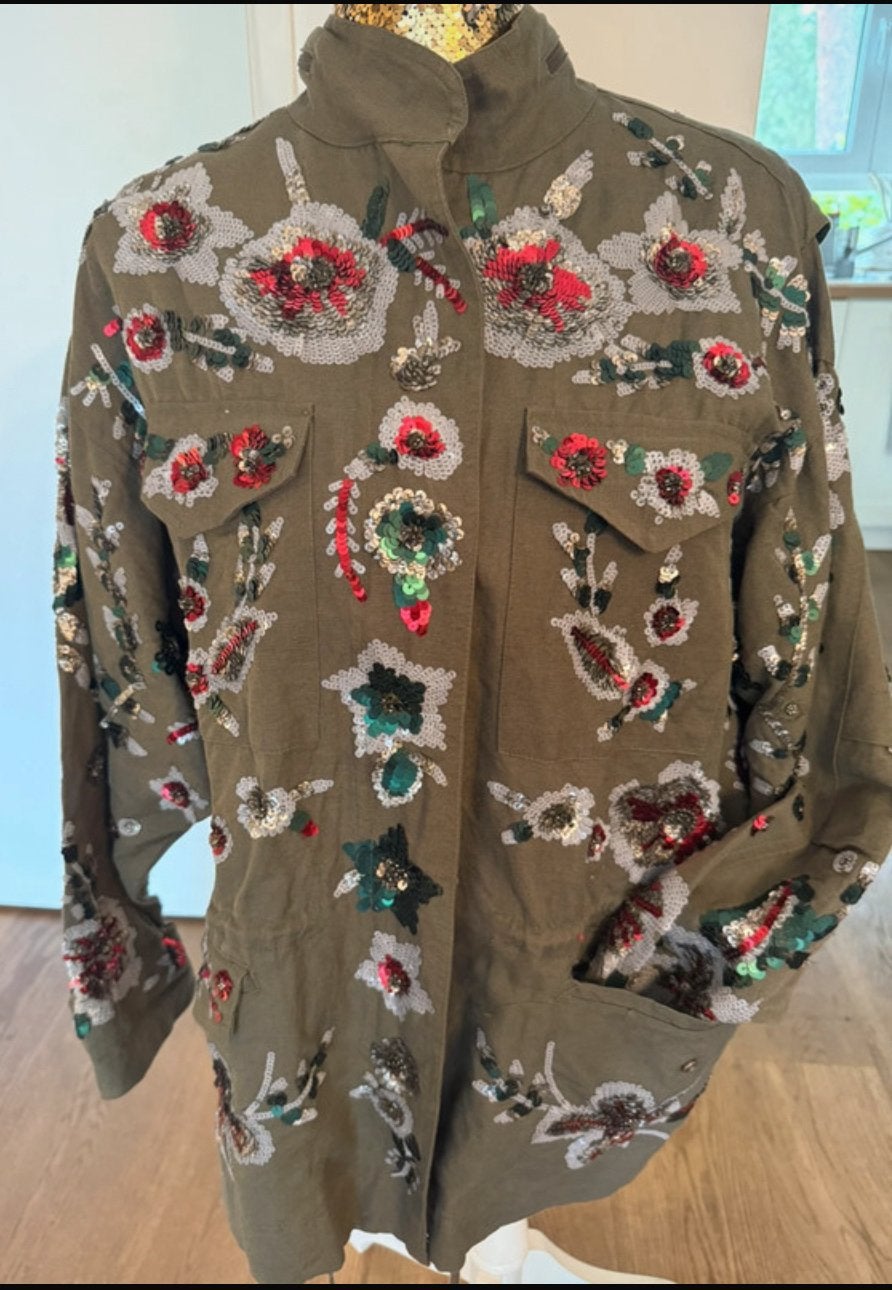 Zara jasje met pailletten, Ophalen of Verzenden, Zo goed als nieuw, Groen