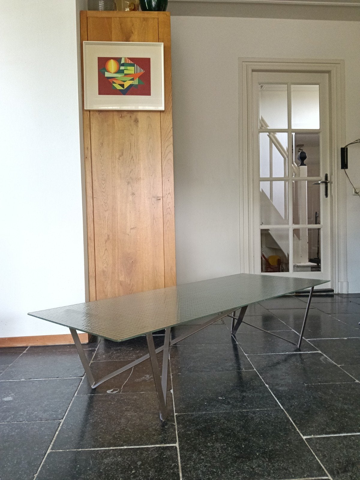 Ultra zeldzame jaren 60 tafel, Ophalen, Grijs, Object, Metaal