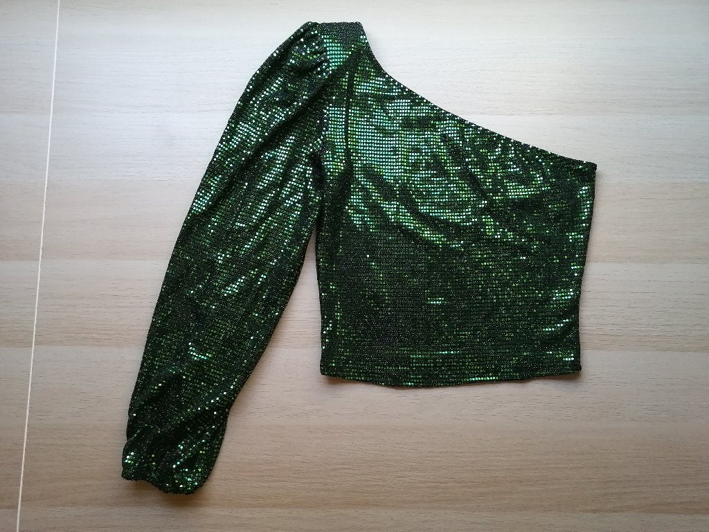 Crop Top met Een mouw - Maat M / 38 - By Swan Paris, Kleding | Dames, Maat 38/40 (M), Verzenden, Zo goed als nieuw, Lange mouw