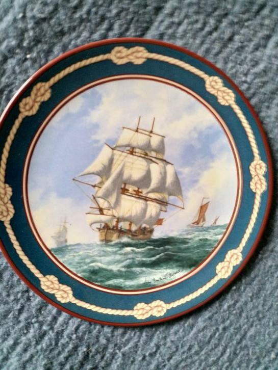 Sierborden Royal doulton(schip endeavour, ijsvogel), Ophalen of Verzenden