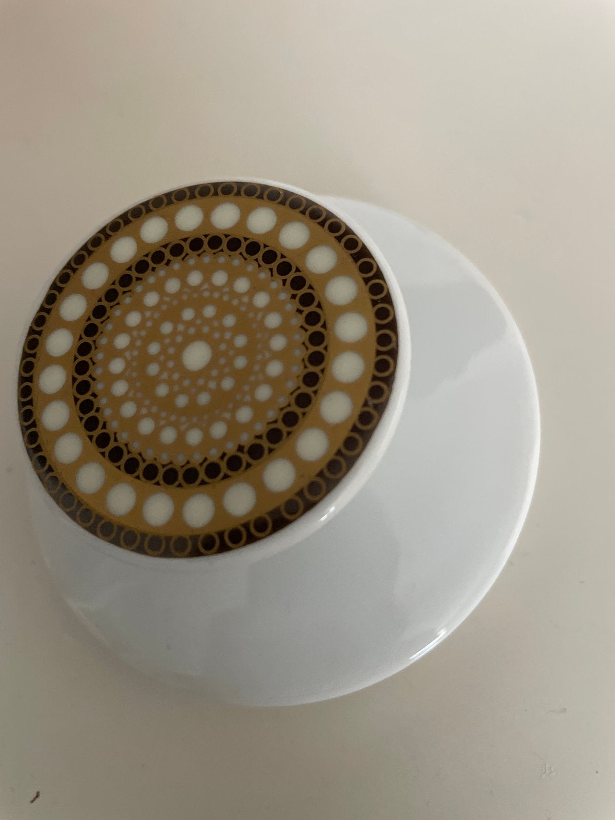Koffiepot thomas met gouden en bruine stippenpatroon, Huis en Inrichting, Keuken | Servies, Keramiek, Zo goed als nieuw, Modern
