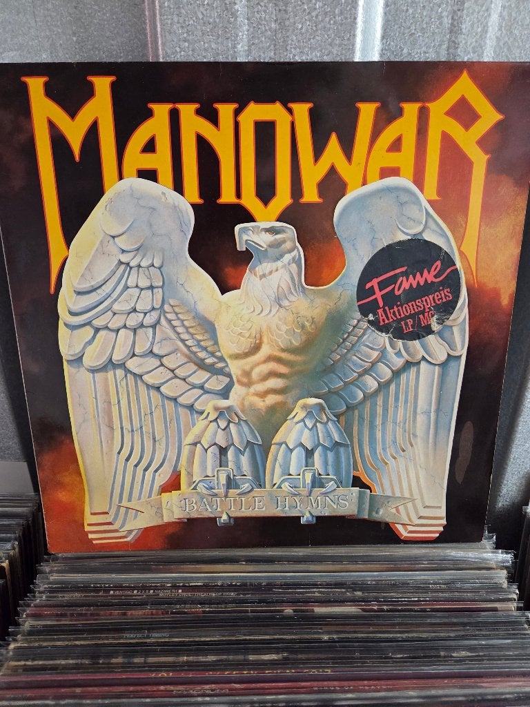 Hardrock/Metal lp MANOWAR: BATTLE HYMNS, Beschermende buitenhoes, Ophalen of Verzenden, Gebruikt, 12 inch
