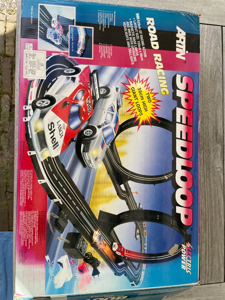 Vintage Artin Speedloop Racebaan - Compleet, Kinderen en Baby's, Speelgoed | Racebanen, Overige merken, Ophalen of Verzenden, Met looping