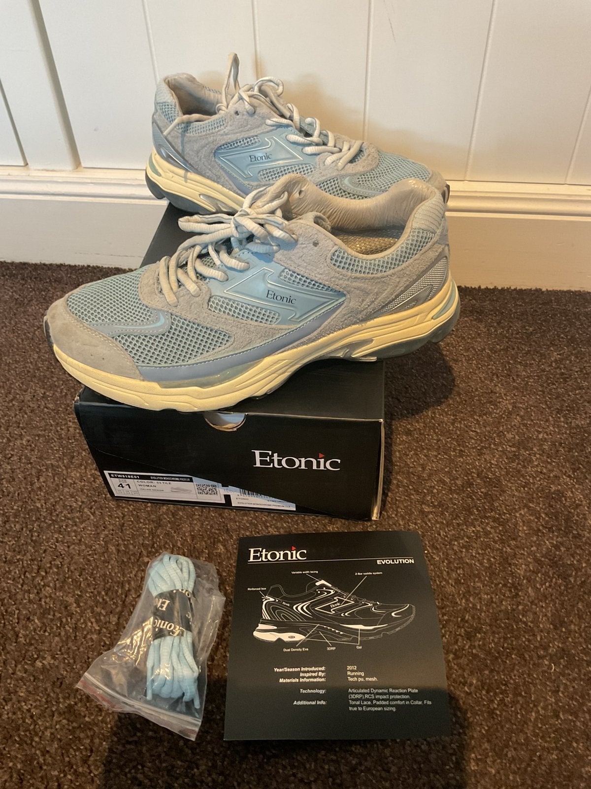 Etonic sneakers lichtblauw maat 41, Blauw, Ophalen of Verzenden, Sneakers of Gympen, Zo goed als nieuw