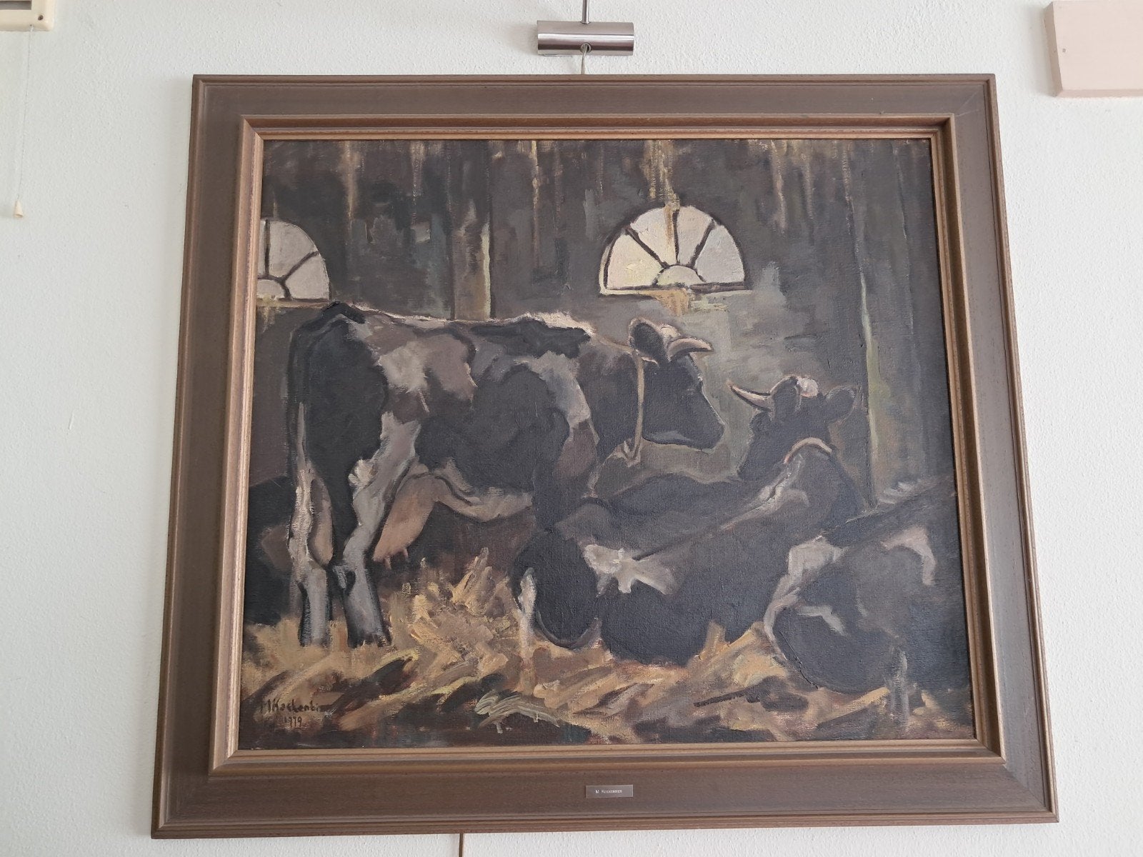 koeien in oude stal, Ophalen