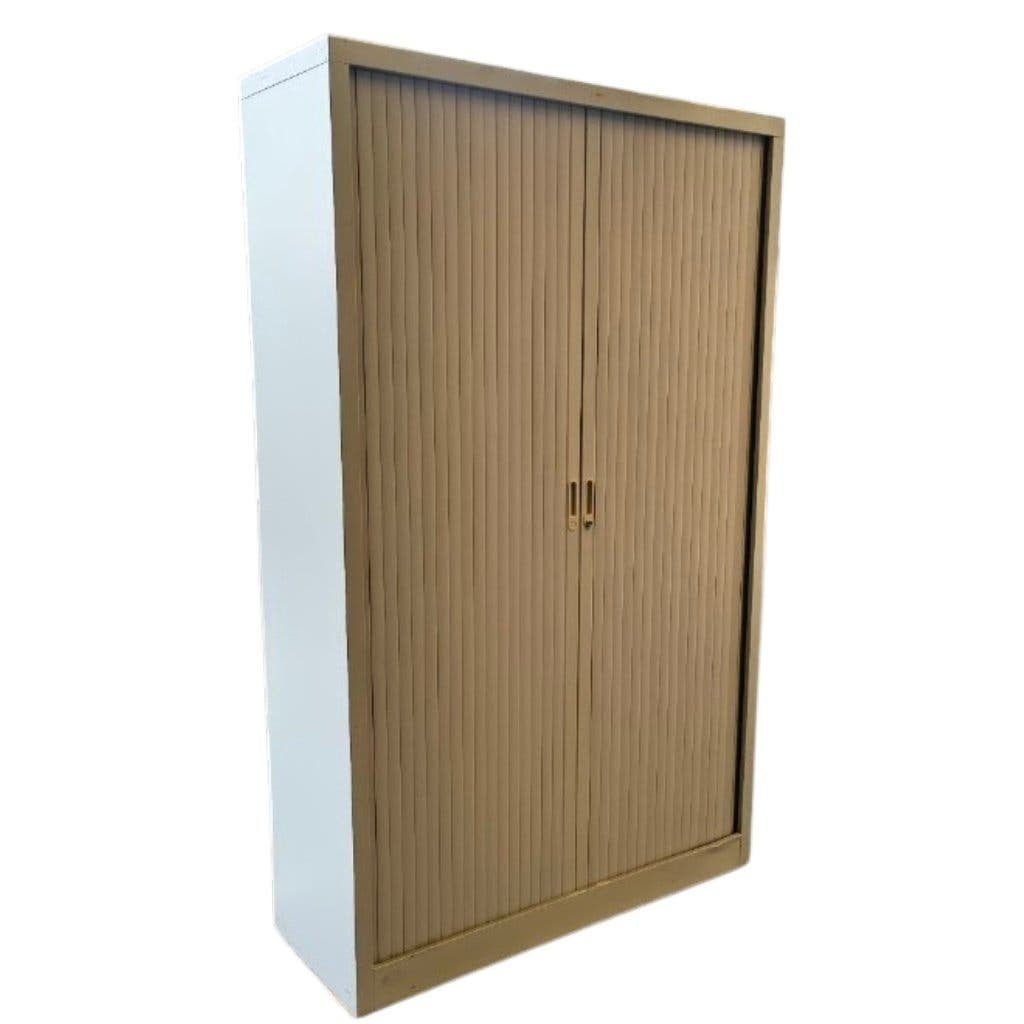 Roldeurkast Lichtgrijs 195 x 120 x 45 B-Keus 3LB, Gebruikt, 100 tot 150 cm, Ophalen of Verzenden, Metaal
