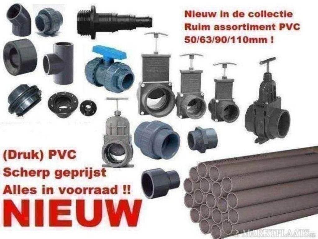 druk pvc buis, pvc koppelstukken , felxibele koppelstukken,, Doe-het-zelf en Verbouw, Buizen en Afvoer, Bochten, Pvc, Nieuw, Ophalen of Verzenden