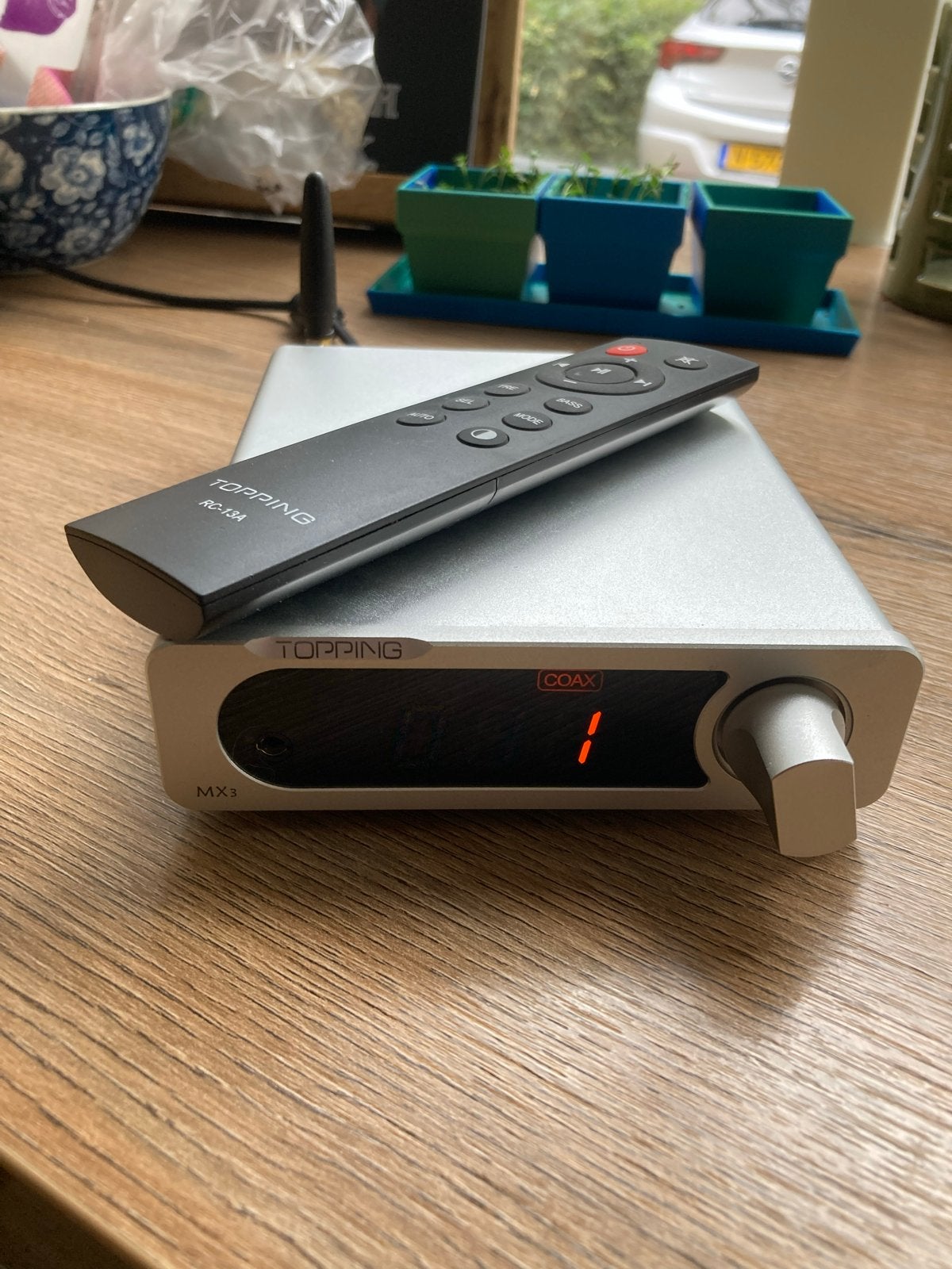 Topping MX3 DAC/Versterker met afstandsbediening, Overige merken, Ophalen of Verzenden, Zo goed als nieuw, 60 tot 120 watt