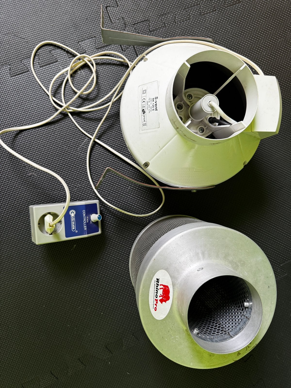 S-vent 125S buisventilator met koolstoffilter Rhino pro, Ophalen of Verzenden, Zo goed als nieuw, Klimaatbeheersing