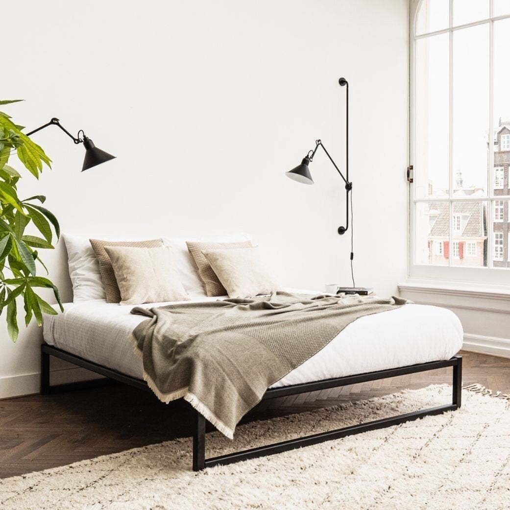 Matt Sleeps De Loft Bedframe 160x200  Zwart + 2 matrassen, Ophalen, Zwart, Tweepersoons, Zo goed als nieuw