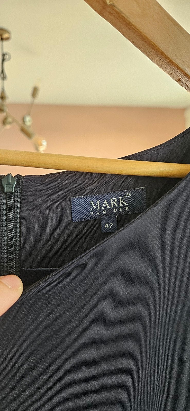 Mark van der Mark - Donkerblauwe - Maat 42, Kleding | Dames, Jurken, Mark van der Mark, Blauw, Maat 42/44 (L), Ophalen of Verzenden