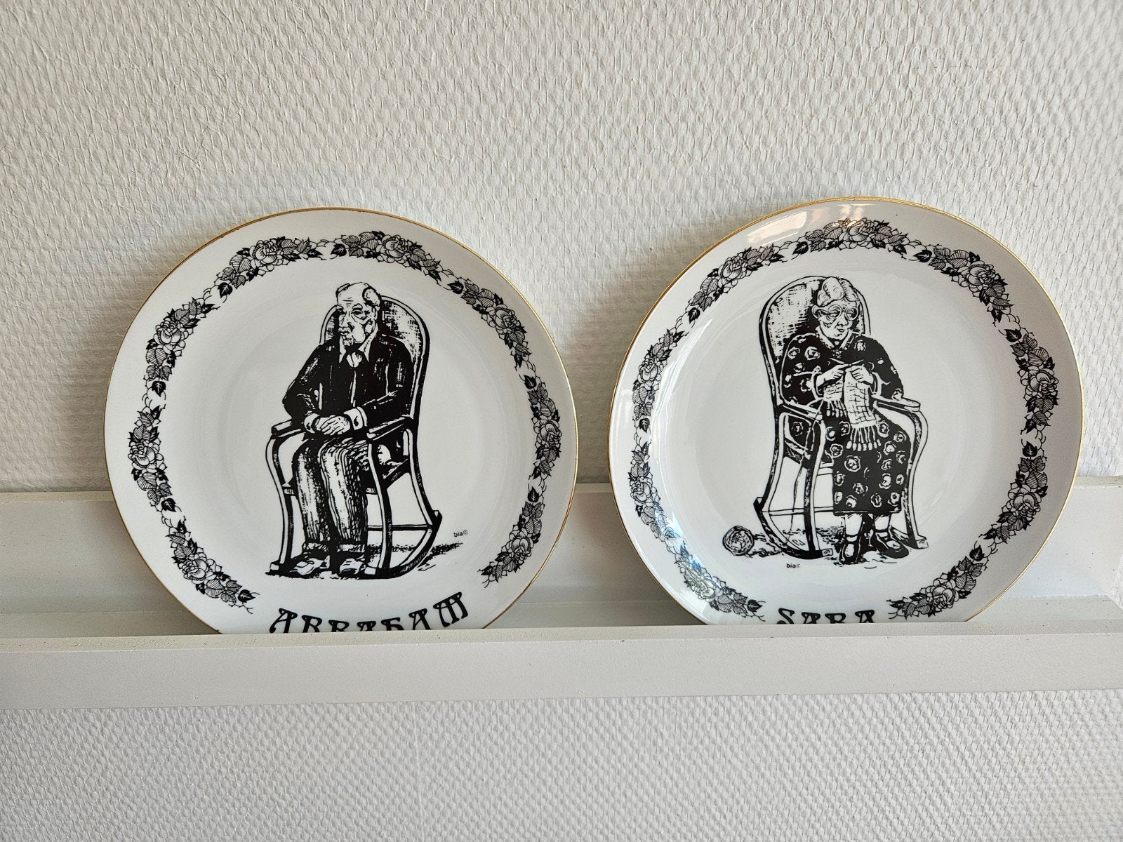 Vintage Veldmann Weiden Wandborden, Abraham en Sara, Bavaria, Ophalen of Verzenden, Gebruikt