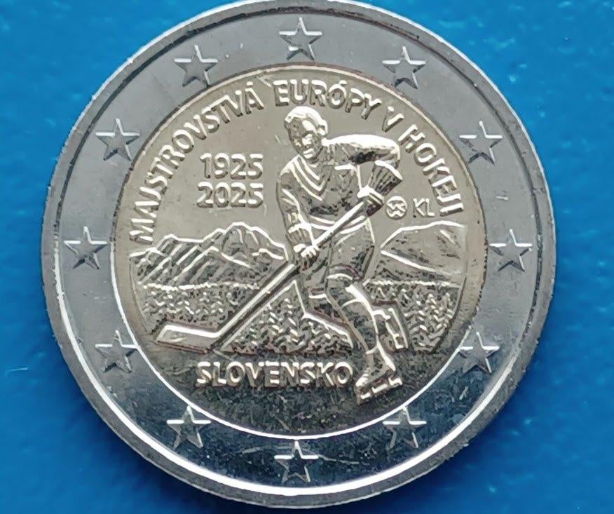 Slowakije 2 Euro "IJshockey" - 2025 UNC, Postzegels en Munten, Munten | Europa | Euromunten, Verzenden, Slowakije, 2 euro, Losse munt