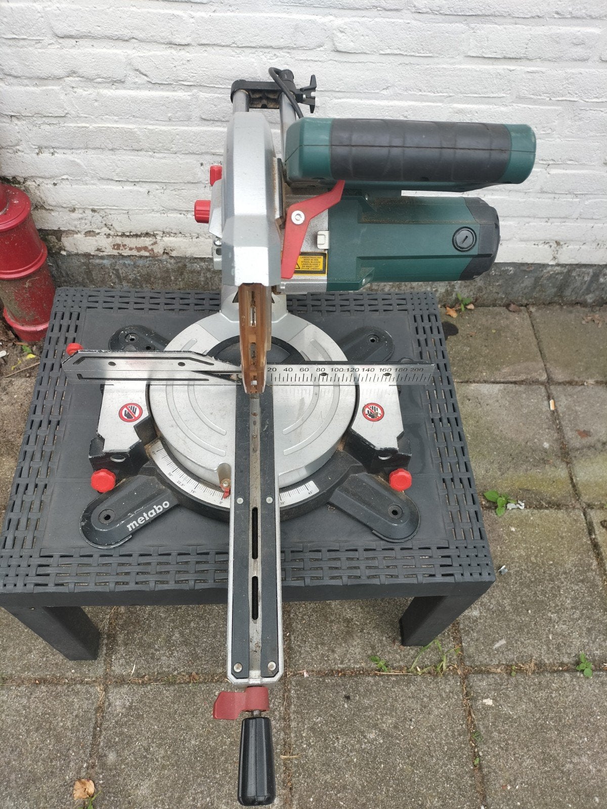 Metabo afkortzaag KGS 216 m, Gebruikt, Ophalen of Verzenden, Afkortzaag, 30 tot 70 mm