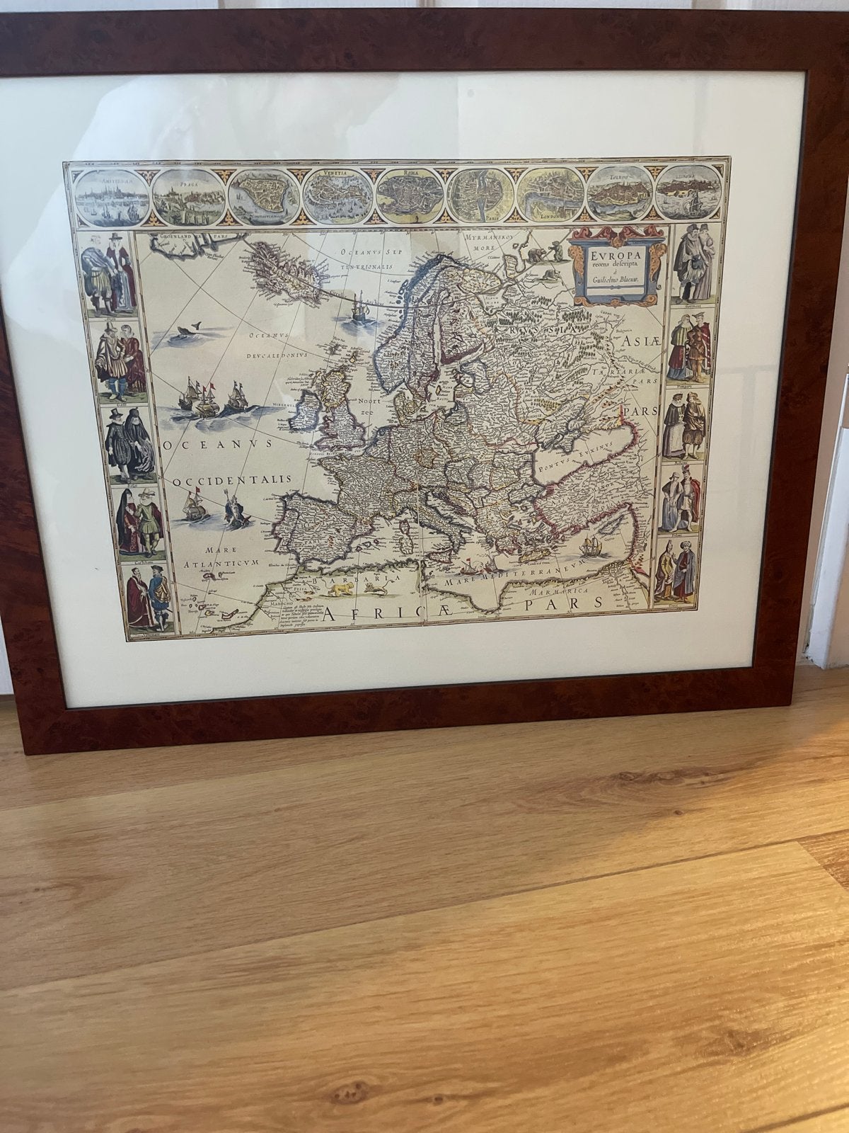 Ingelijste antieke kaart van Europa - Decoratief, Gelezen, Voor 1800, Landkaart, Europa Overig
