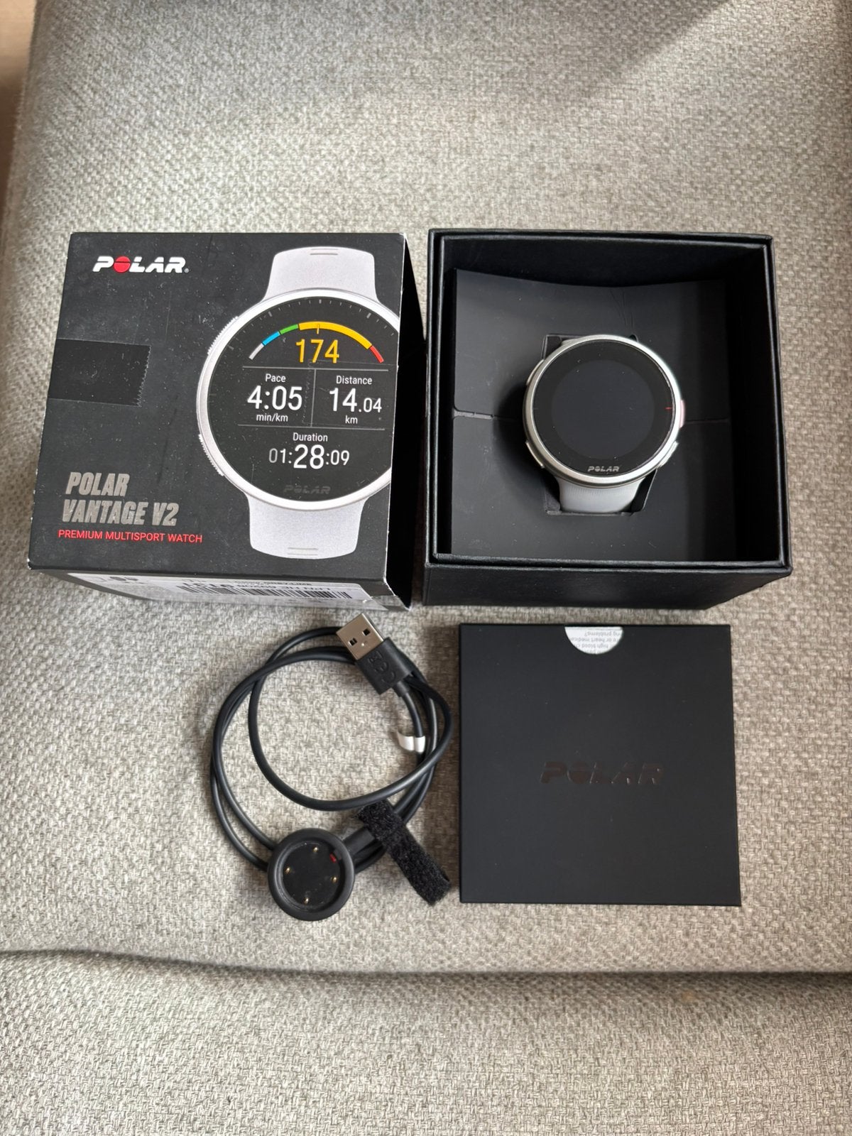 Polar Vantage V2 horloge, Gebruikt, Ophalen of Verzenden, Waterdicht, Grijs