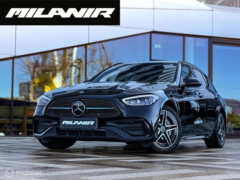 Mercedes C-klasse Estate 300 e AMG Line |Pano |HUD |Sfeer, Automaat, Achterwielaandrijving, Gebruikt, Zwart