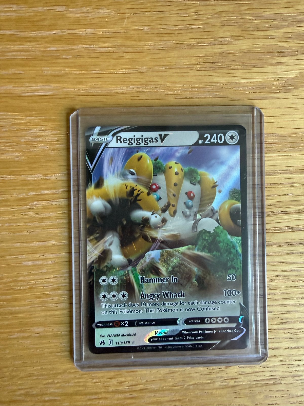 Pokémon TCG: Regigigas V (113/159) - Brilliant Stars, Ophalen of Verzenden, Zo goed als nieuw, Losse kaart