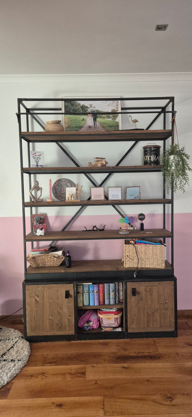 Industriële boekenkast/stellingkast, Ophalen