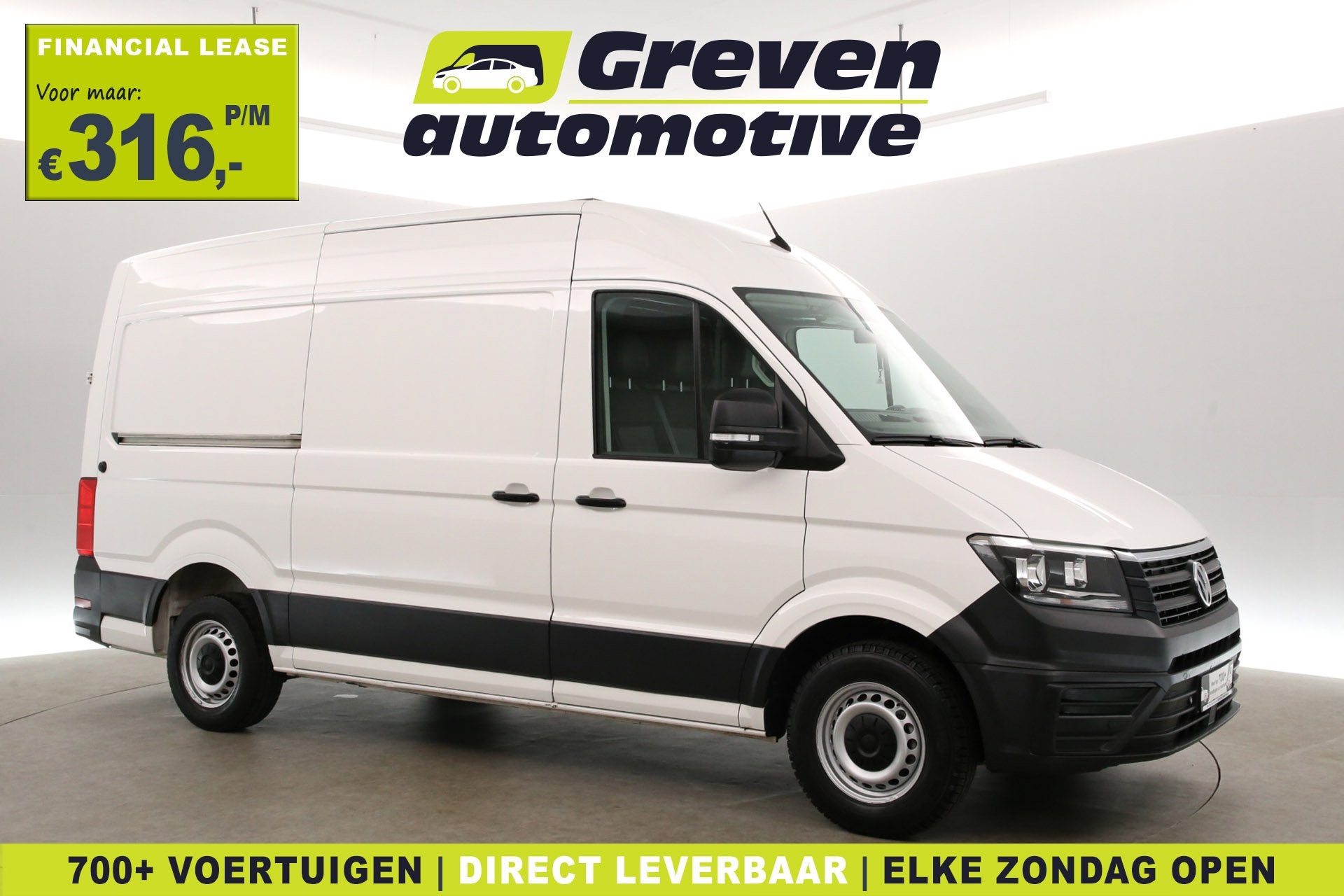 Volkswagen Crafter 2.0 TDI L3H3 140PK | Airco | Cruise | Par, Auto's, Stof, Gebruikt, Volkswagen, Wit