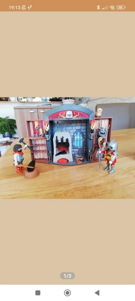 Playmobil Speelbox Ridder en Smid - 5637 COMPLEET, Kinderen en Baby's, Speelgoed | Playmobil, Ophalen of Verzenden, Zo goed als nieuw