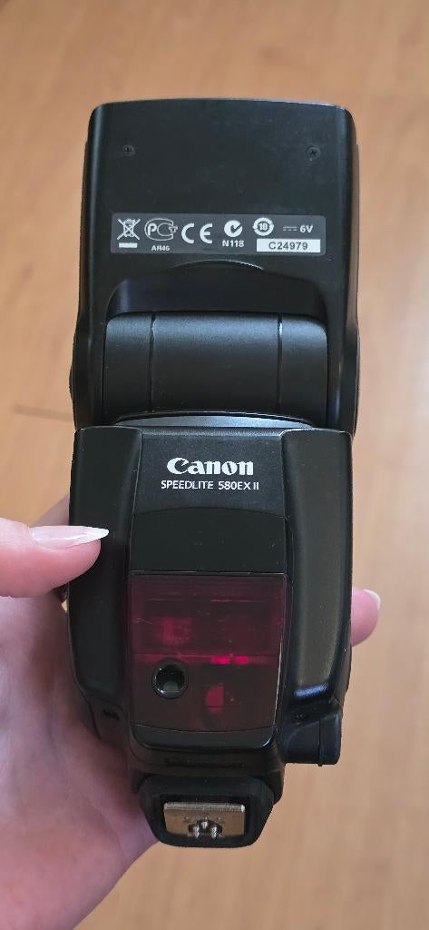 Canon Flitser 580EX II Speedlite, Ophalen of Verzenden, Zo goed als nieuw, Canon, Kantelbaar