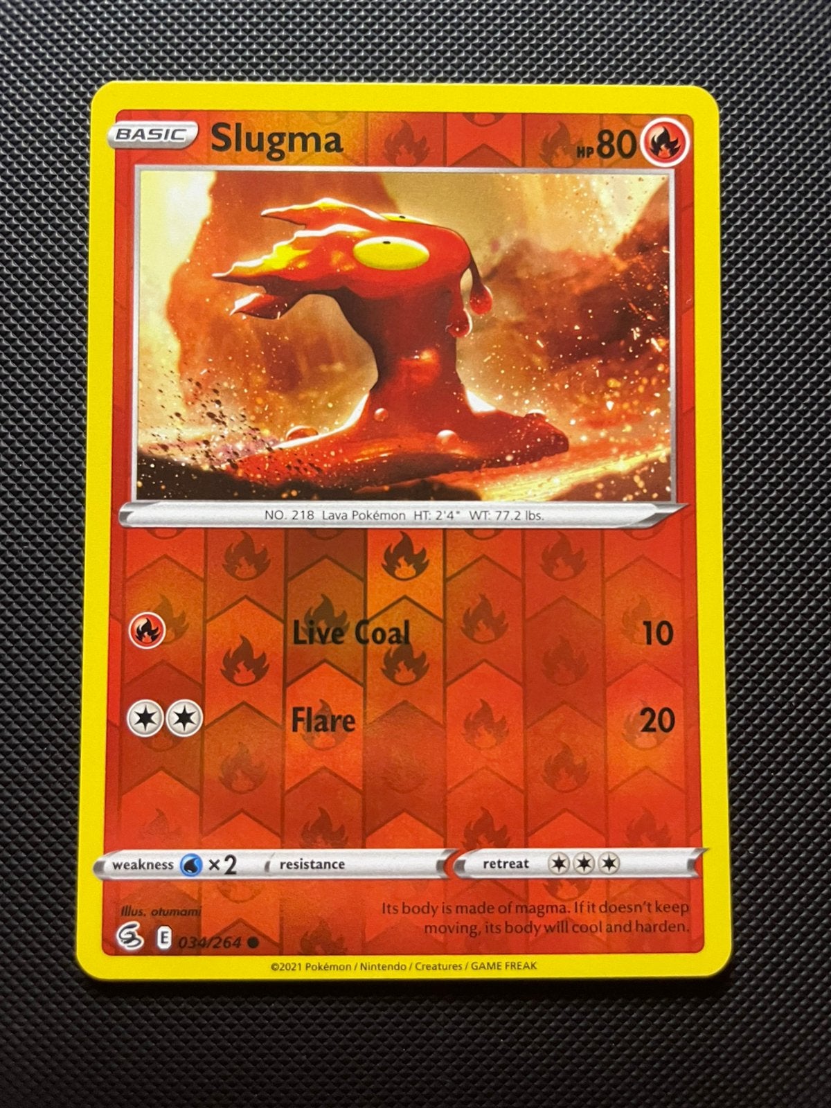 Slugma 034/264 Reverse Holo Fusion Strike Packfresh, Ophalen of Verzenden, Zo goed als nieuw