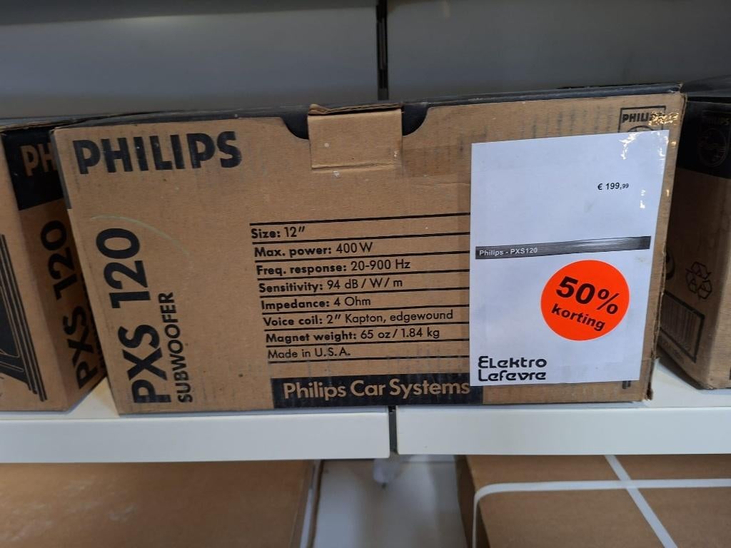 Philips PXS 120 subwoofer, Audio, Tv en Foto, Luidsprekers, Philips, Subwoofer, Ophalen of Verzenden, Zo goed als nieuw
